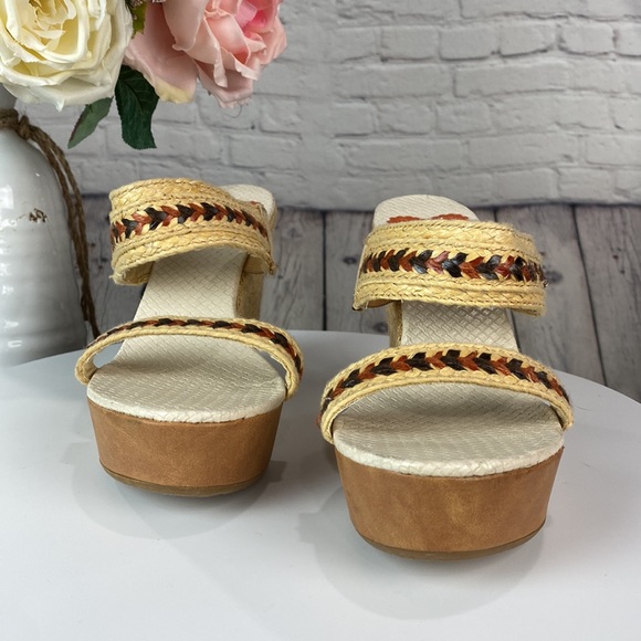 ROCKETDOG Brown/Rust/Tan/Cream Wedges - Picture 3 of 17